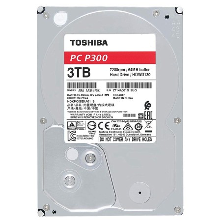 HDD TOSHIBA 3 TB, P300, 7.200 rpm, buffer 64 MB, pt. desktop PC, "HDWD130UZSVA"