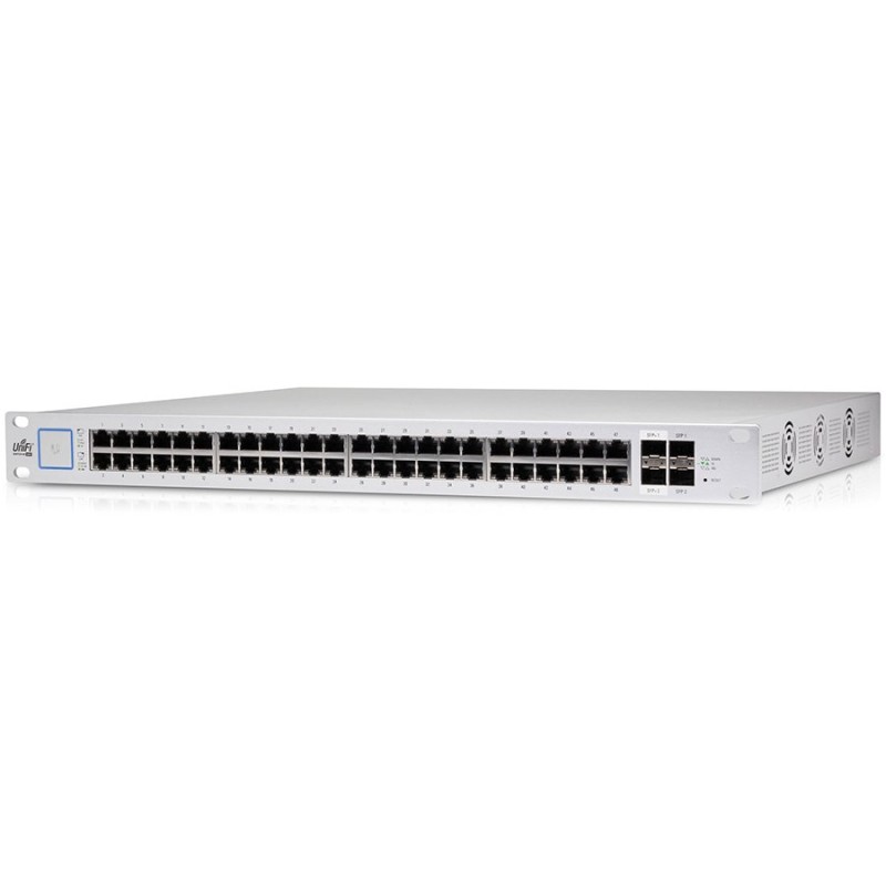 SWITCH PoE UBIQUITI, "UNIFI SWITCH 8"port Gigabit x 48, SFP SFP+ x 4, managed, rackabil, carcasa metalica, "US-48-500W" (timbru 