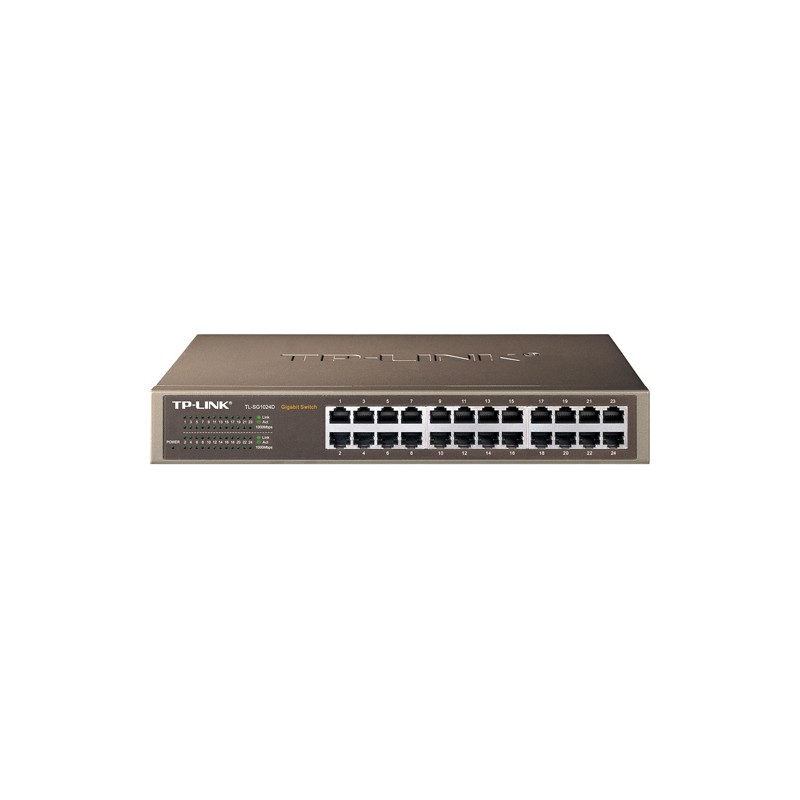 SWITCH TP-LINK 24 porturi Gigabit, carcasa metalica, rackabil "TL-SG1024D" (timbru verde 2 lei)
