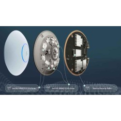 ACCESS Point Ubiquiti wireless exterior 1733 Mbps, port 10/100/1000 x 2, antena interna x 2, PoE, 2.4 - 5 GHz, "UAP-AC-SHD"  (ti