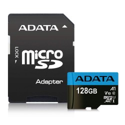 CARD MicroSD ADATA, 128 GB, MicroSDXC, clasa 10, standard UHS-I U1, "AUSDX128GUICL10A1-RA1" (timbru verde 0.03 lei)