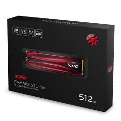 SSD ADATA, Gammix S11 PRO, 512 GB, M.2, PCIe Gen3.0 x4, 3D Nand, R/W: 3500/2300 MB/s, "AGAMMIXS11P-512GTC"