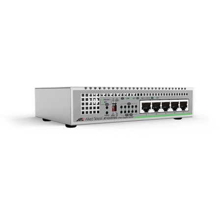 SWITCH ALLIED TELESIS, GS910/5, porturi Gigabit x 5, unmanaged, carcasa metalica, "AT-GS910/5-50" (timbru verde 2 lei)