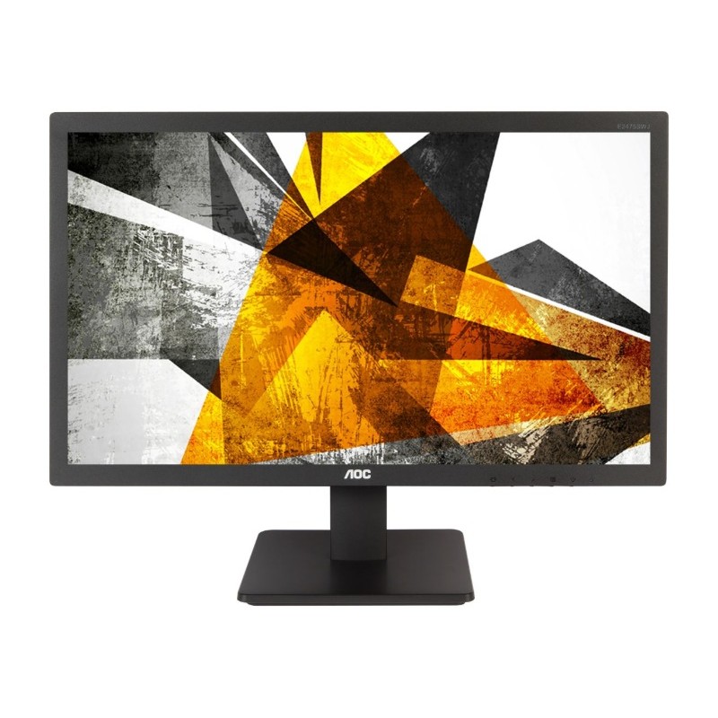 MONITOR AOC 23.6", home, office, TN, Full HD (1920 x 1080), Wide, 250 cd/mp, 1 ms, VGA, HDMI, DisplayPort, "E2475SWQE" (timbru v