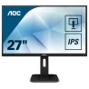 MONITOR AOC 27", home, office, IPS, Full HD (1920 x 1080), Wide, 250 cd/mp, 5 ms, VGA, DVI, HDMI, DisplayPort, "27P1" (timbru ve