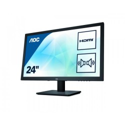 MONITOR AOC 23.6" gaming, TN, Full HD (1920 x 1080), Wide, 250 cd/mp, 1 ms, VGA, DVI, HDMI, "E2475SWJ" (timbru verde 7 lei)
