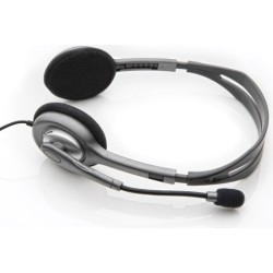 CASTI Logitech, "H110", cu fir, standard, utilizare multimedia, call center, microfon pe brat, conectare prin Jack 3.5 mm x 2, g