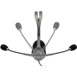 CASTI Logitech, "H110", cu fir, standard, utilizare multimedia, call center, microfon pe brat, conectare prin Jack 3.5 mm x 2, g