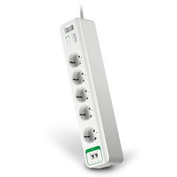 PRELUNGITOR APC, Schuko x 5, conectare prin Schuko (T), RJ-11 x 2, cablu 1.8 m, 10 A, protectie supratensiune, protectie telefon