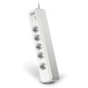 PRELUNGITOR APC, Schuko x 5, conectare prin Schuko (T), cablu 1.8 m, 10 A, protectie supratensiune, alb, "PM5-GR" (timbru verde 