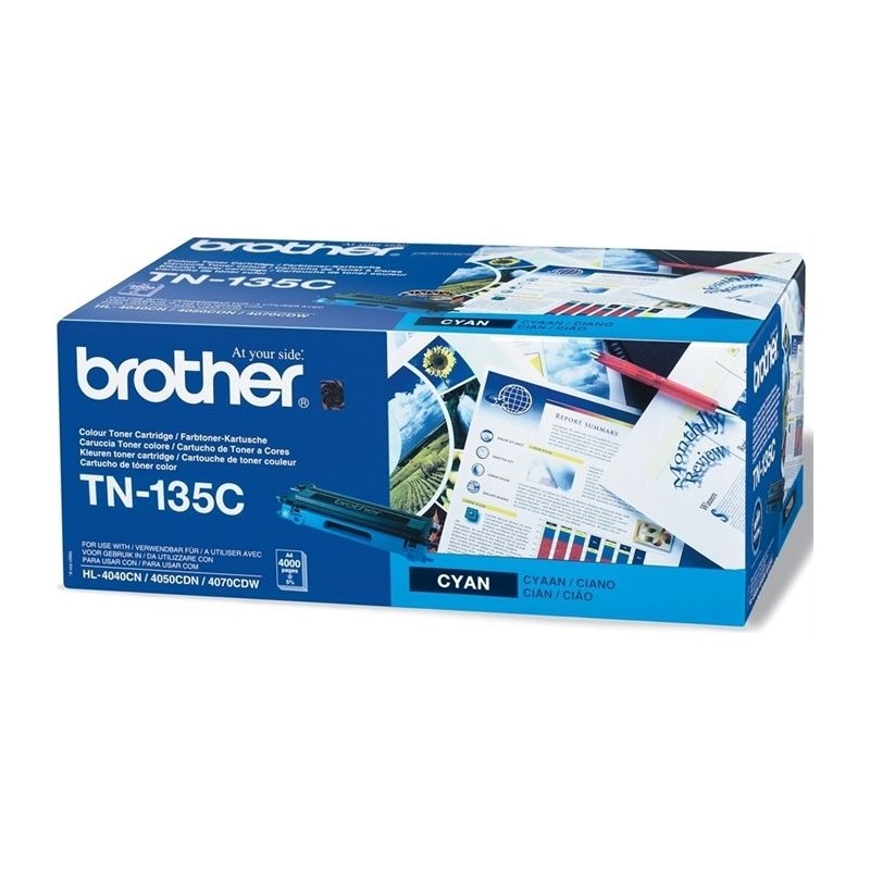 Toner Original Brother Cyan, TN135C, pentru MFC-9440|9450|9840|9040|HL-4070|4040|4050, 4K,"TN135C"