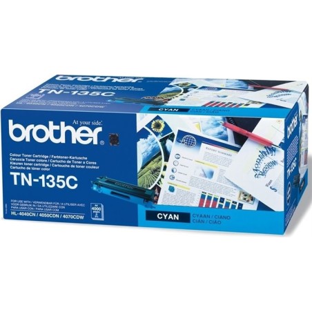 Toner Original Brother Cyan, TN135C, pentru MFC-9440|9450|9840|9040|HL-4070|4040|4050, 4K,"TN135C"