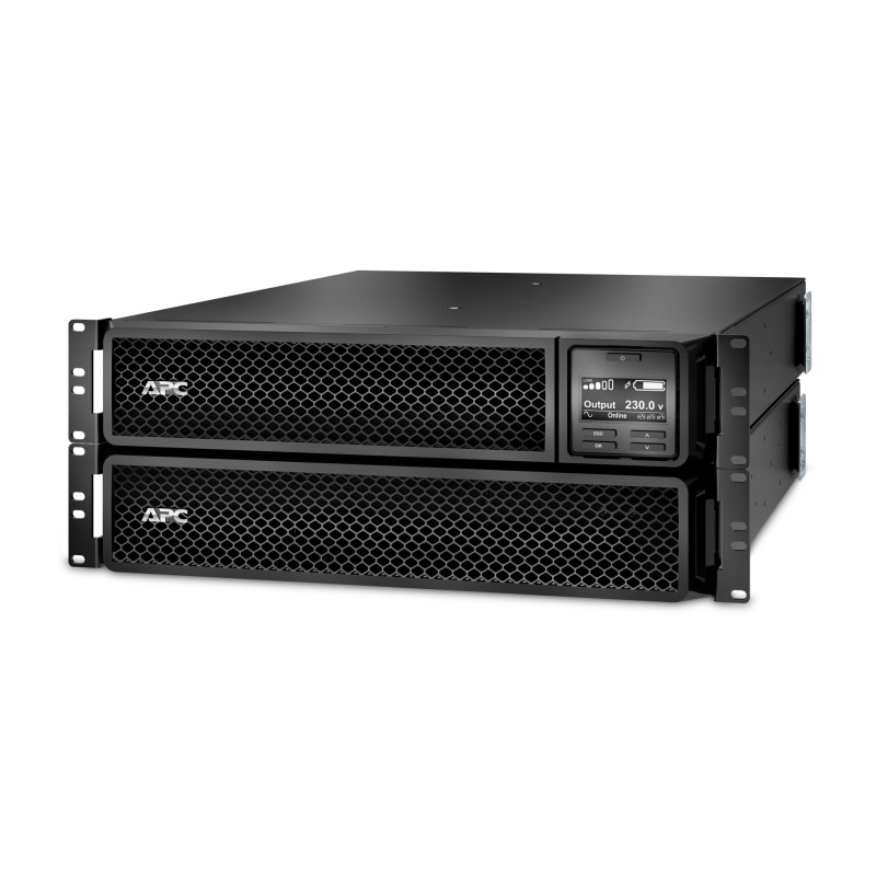 UPS APC, "Smart-UPS SRT", Online cu sinusoida pura, rack, 3000VA/2700W, AVR, IEC x 10, 1 x baterie APCRBC152, display LCD, back-