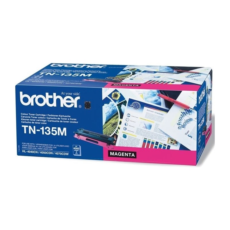Toner Original Brother Magenta, TN135M, pentru MFC-9440|9450|9840|9040|HL-4070|4040|4050, 4K,"TN135M"