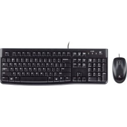 KIT wired LOGITECH USB, tastatura + mouse optic 1000dpi, 3 butoane "B110", black, "MK120" "920-002563"  (timbru verde 0.8 lei)