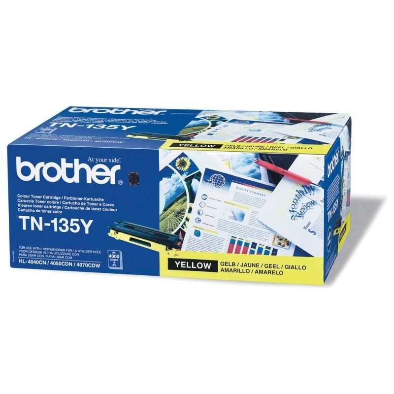 Toner Original Brother Yellow, TN135Y, pentru MFC-9440|9450|9840|9040|HL-4070|4040|4050, 4K,"TN135Y"