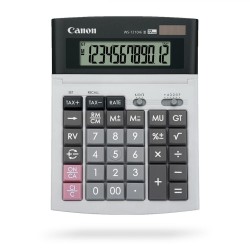 Calculator de birou CANON, WS-1210THB, ecran 12 digiti, alimentare solara si baterie, display LCD, functie business, tax si conv