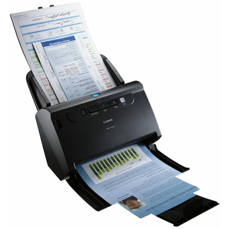 SCANNER  CANON DRC240, A4, tip sheetfed, duplex,viteza de scanare:Alb-negru:45ppm/90ipm,Color:30ppm/60ipm, rez. Op. 600dpi, senz