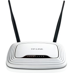 ROUTER TP-LINK wireless  300Mbps, 4 porturi 10/100Mbps, 2 antene externe, Atheros, 2T2R "TL-WR841N" (timbru verde 0.8 lei)