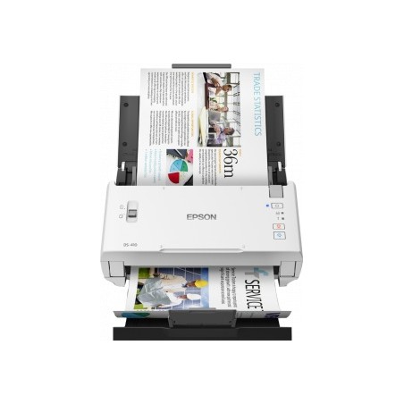 SCANNER  EPSON DS-410, A4, tip sheetfed, viteza scanare: 52 ipm alb-negru si color, rez. optica 600x600dpi, ADF Single Pass 50 p