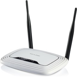 ROUTER TP-LINK wireless  300Mbps, 4 porturi 10/100Mbps, 2 antene externe, Atheros, 2T2R "TL-WR841N" (timbru verde 0.8 lei)