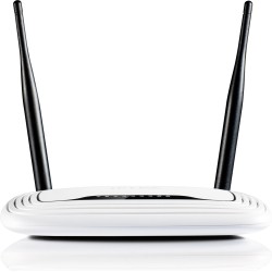 ROUTER TP-LINK wireless  300Mbps, 4 porturi 10/100Mbps, 2 antene externe, Atheros, 2T2R "TL-WR841N" (timbru verde 0.8 lei)