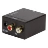 CONVERTOR audio LOGILINK, intrare: 1 x Toslink, 1 x Coaxial, iesire: 2 x RCA,  24-bit, 96KHz, alimentator extern 5V / 1A, black,