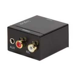 CONVERTOR audio LOGILINK, intrare: 1 x Toslink, 1 x Coaxial, iesire: 2 x RCA, 1 x 3.5mm jack, 24-bit, 96KHz, alimentator extern 