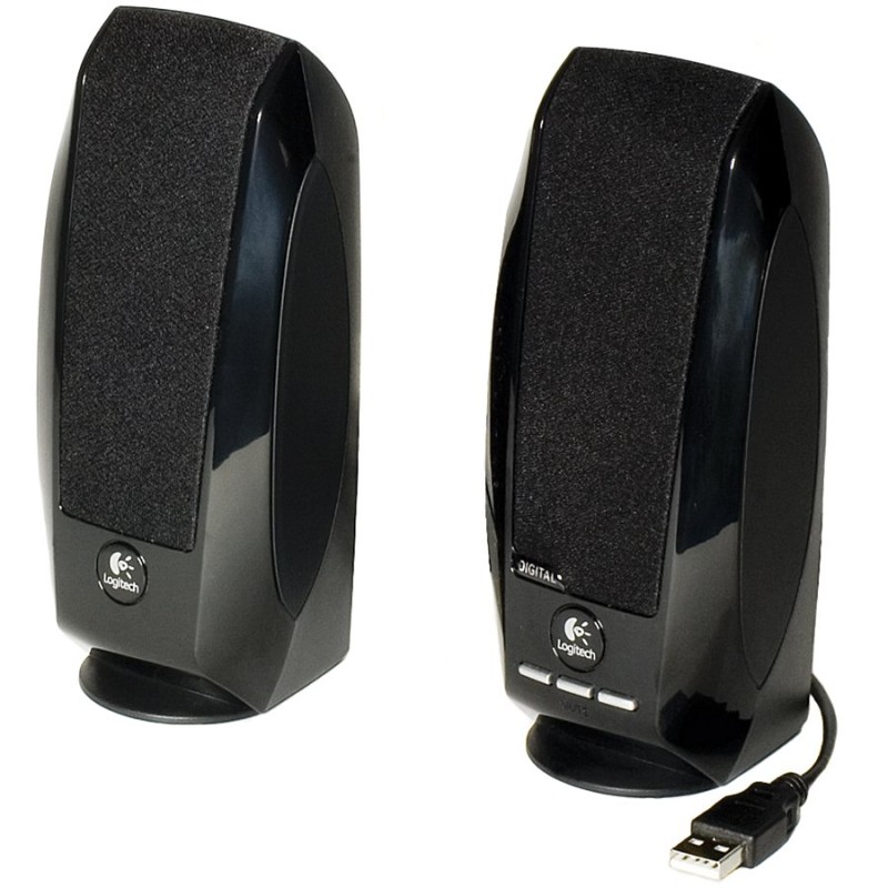 BOXE LOGITECH 2.0, RMS:  1.2W (2 x 0.6W), black, USB power, "S150" "980-000029"  (timbru verde 2.00 lei)