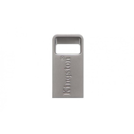MEMORIE USB 3.1 KINGSTON 128 GB, profil mic, carcasa metalic, argintiu, "DTMC3/128GB" (timbru verde 0.03 lei)