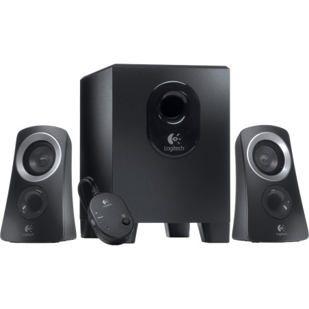 BOXE LOGITECH 2.1, RMS:  25W (2 x 5W, 15W), telecomanda pe fir, black, "Z313" "980-000413" (timbru verde 2.00 lei)