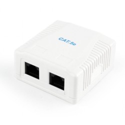 PRIZA RJ-45 aplicabila cu 2 iesiri GEMBIRD pt. cablu UTP, Cat5e, Krone (LSA) x 2 | RJ-45 (M) x 2, plastic, 1 buc, "NCAC-2U5E-01"