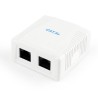 PRIZA RJ-45 aplicabila cu 2 iesiri GEMBIRD pt. cablu UTP, Cat5e, Krone (LSA) x 2 | RJ-45 (M) x 2, plastic, 1 buc, "NCAC-2U5E-01"