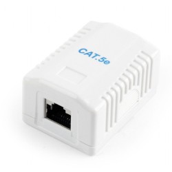 PRIZA RJ-45 cu 1 iesire, GEMBIRD pt. cablu FTP, Cat5e, conector Krone (LSA) la RJ-45 (M), ecranat, plastic, 1 buc.,  "NCAC-1F5E-
