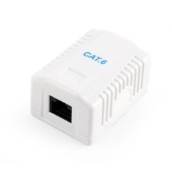 PRIZA RJ45 GEMBIRD Cat6. pt.  UTP, 1 x RJ45, include kit montare, white, "NCAC-1U6-01"