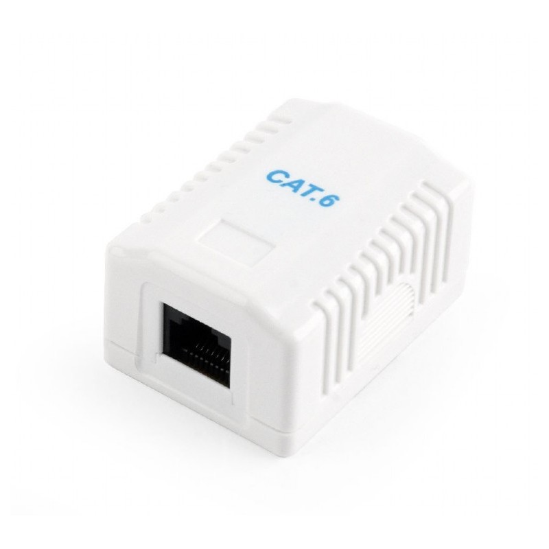 PRIZA RJ45 GEMBIRD Cat6. pt.  UTP, 1 x RJ45, include kit montare, white, "NCAC-1U6-01"