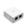 PRIZA RJ-45 aplicabila cu 2 iesiri GEMBIRD pt. cablu UTP, Cat6, Krone (LSA) x 2 | RJ-45 (M) x 2, plastic, 1 buc, "NCAC-2U6-01"