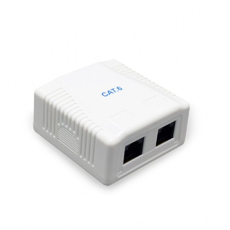 PRIZA RJ-45 aplicabila cu 2 iesiri GEMBIRD pt. cablu UTP, Cat6, Krone (LSA) x 2 | RJ-45 (M) x 2, plastic, 1 buc, "NCAC-2U6-01"