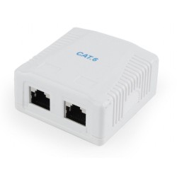 PRIZA RJ45 GEMBIRD Cat6. pt. FTP, 2 x RJ45, include kit montare, white, "NCAC-2F6-01"