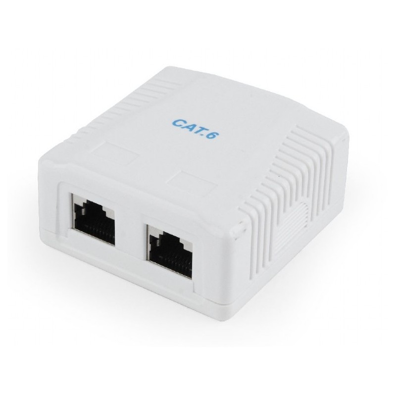 PRIZA RJ45 GEMBIRD Cat6. pt. FTP, 2 x RJ45, include kit montare, white, "NCAC-2F6-01"