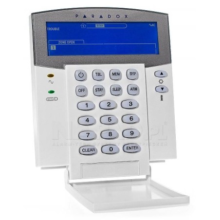 TASTATURA alarma Paradox,cu fir,32 de zone,2 partitii,taste rapide pentru afisare defecte,suporta 3 panici,cablare pe 4 fire,usi