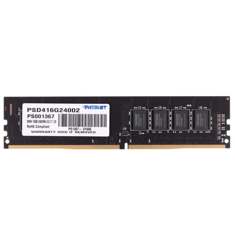Memorie DDR Patriot DDR4 16 GB, frecventa 2400 MHz, 1 modul, "PSD416G24002"