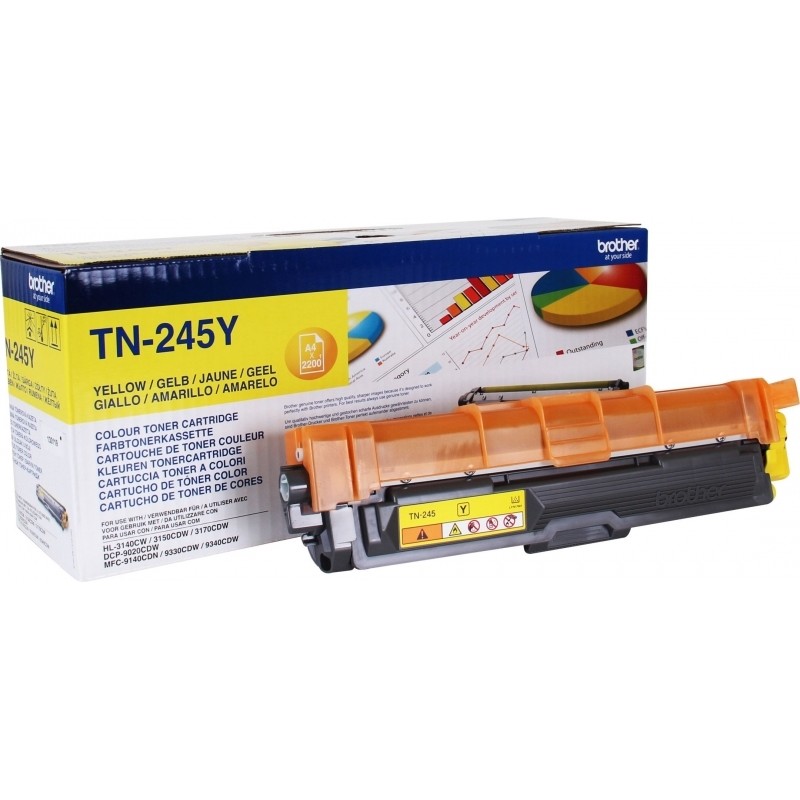 Toner Original Brother Yellow, TN245Y, pentru HL-3140|3170|DCP-9015|9020| MFC-|9140|9340, 2K,"TN245Y"