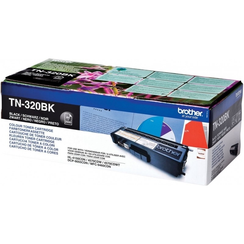 Toner Original Brother Black, TN320BK, pentru HL-4140|4150|4570|DCP-9270|9055|MFC-9970|9460, 2.5K,"TN320BK"