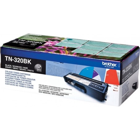 Toner Original Brother Black, TN320BK, pentru HL-4140|4150|4570|DCP-9270|9055|MFC-9970|9460, 2.5K,"TN320BK"