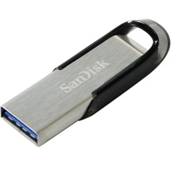 MEMORIE USB 3.0 SANDISK 128 GB, clasica, carcasa metalic, negru / argintiu, "SDCZ73-128G-G46B" (timbru verde 0.03 lei)