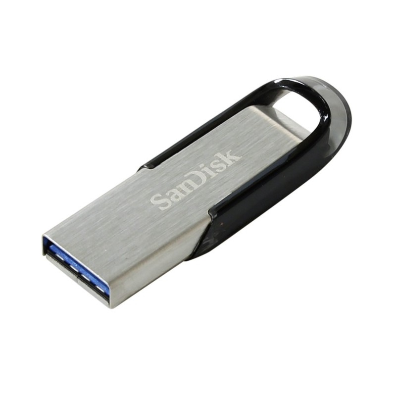 MEMORIE USB 3.0 SANDISK 128 GB, clasica, carcasa metalic, negru / argintiu, "SDCZ73-128G-G46B" (timbru verde 0.03 lei)