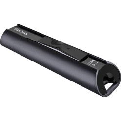MEMORIE USB 3.1 SANDISK 128 GB, retractabila, carcasa aluminiu, negru, "SDCZ880-128G-G46" (timbru verde 0.03 lei)
