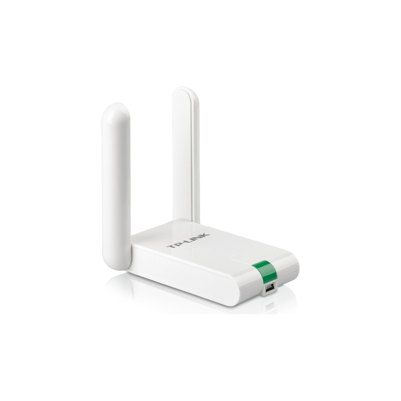 ADAPTOR RETEA TP-LINK MINI, extern wireless 2.4 GHz, Mini USB 2.0, port, 300 Mbps, antena externa x 2, "TL-WN822N" (timbru verde