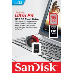 MEMORIE USB 3.1 SANDISK 16 GB, profil mic, carcasa plastic, negru, "SDCZ430-016G-G46" (timbru verde 0.03 lei)